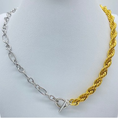SILVER-GOLD NECKLACE