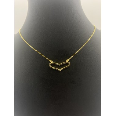 SILVER GOLD-PLATED HEART NECKLACE