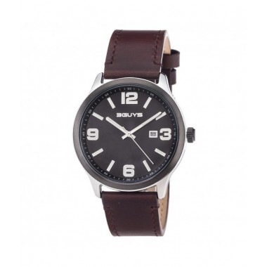 ρολοι 3G84001 Brown Leather Strap Watch